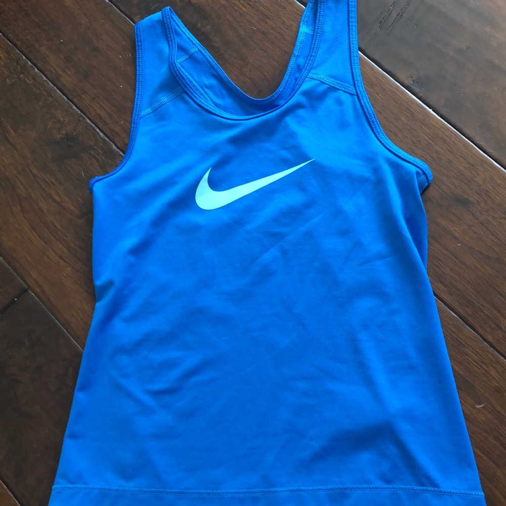 Blue nike tank top